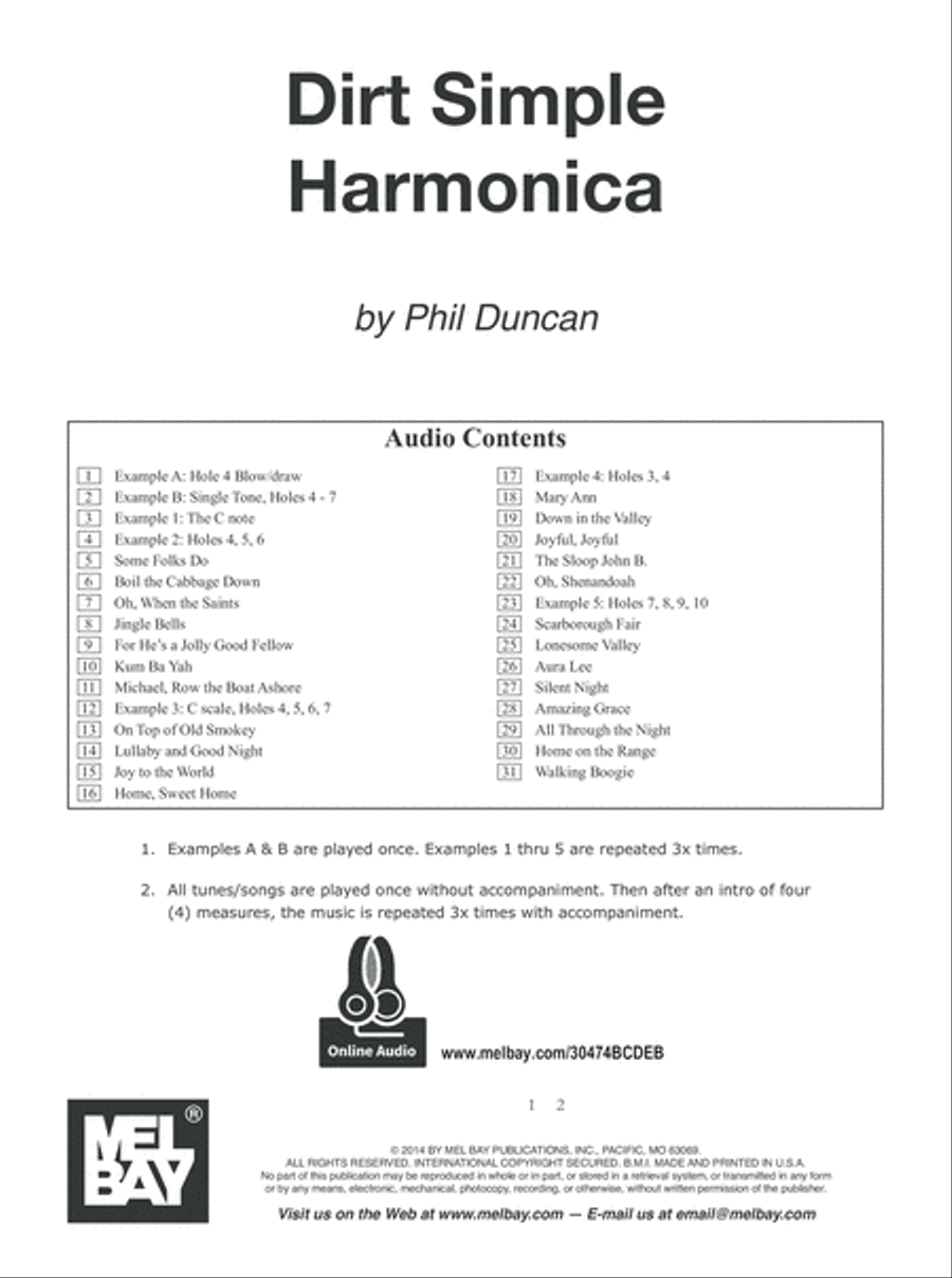 Dirt Simple Harmonica Harmonica scores gallery preview page 7