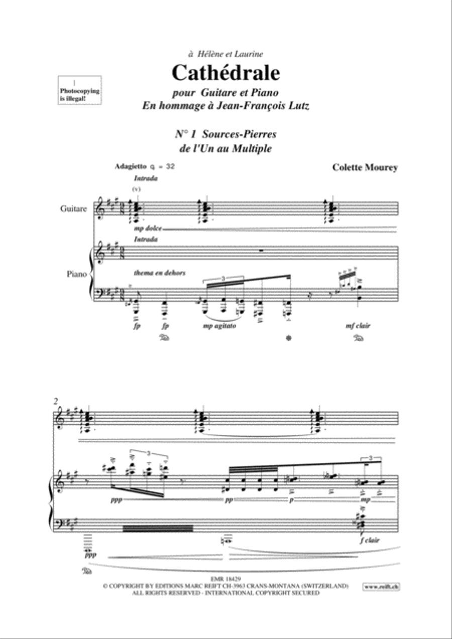 Cathedrale Guitar scores gallery preview page 3