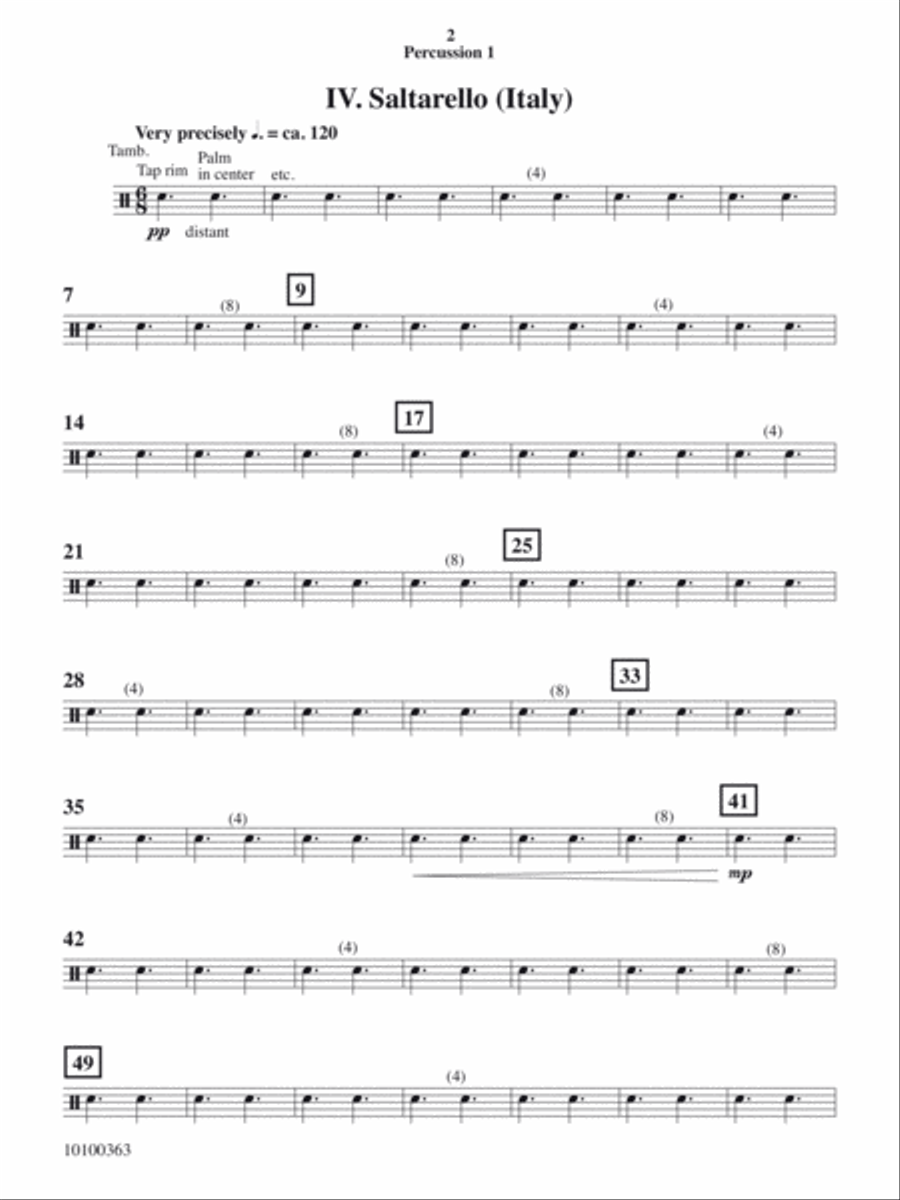 Courtly Airs and Dances - Percussion 1 Concert Band scores gallery preview page 2