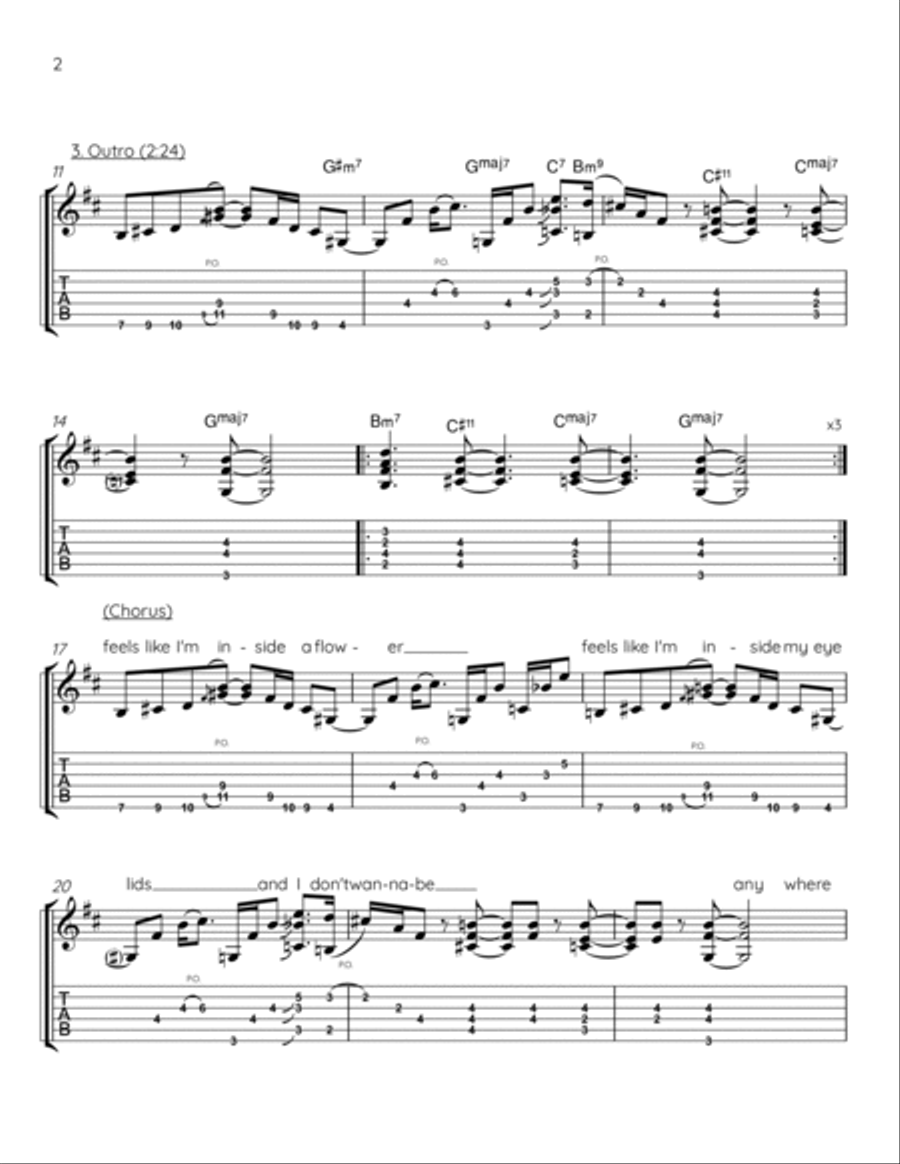 Red Room (remix) Electric Guitar scores gallery preview page 2
