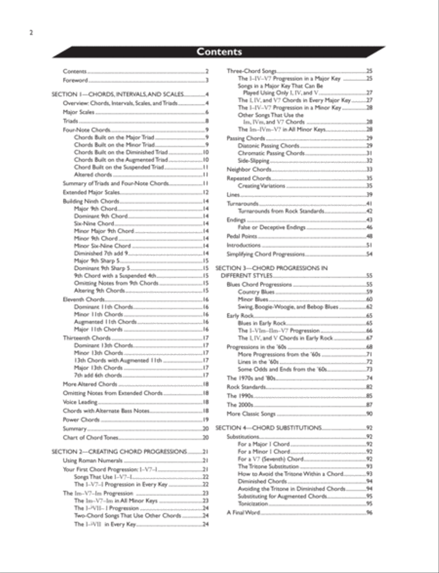 Chord Progressions -- Theory and Practice Collection / Songbook scores gallery preview page 2