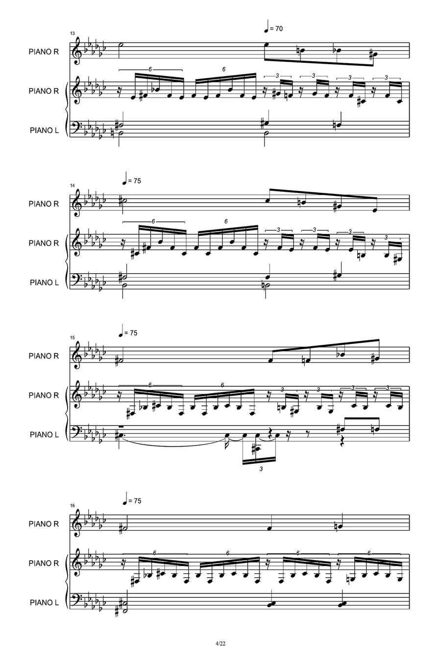 in G-Flat Major No.3 Impromptus-Franz Schubert Piano Solo scores gallery preview page 4