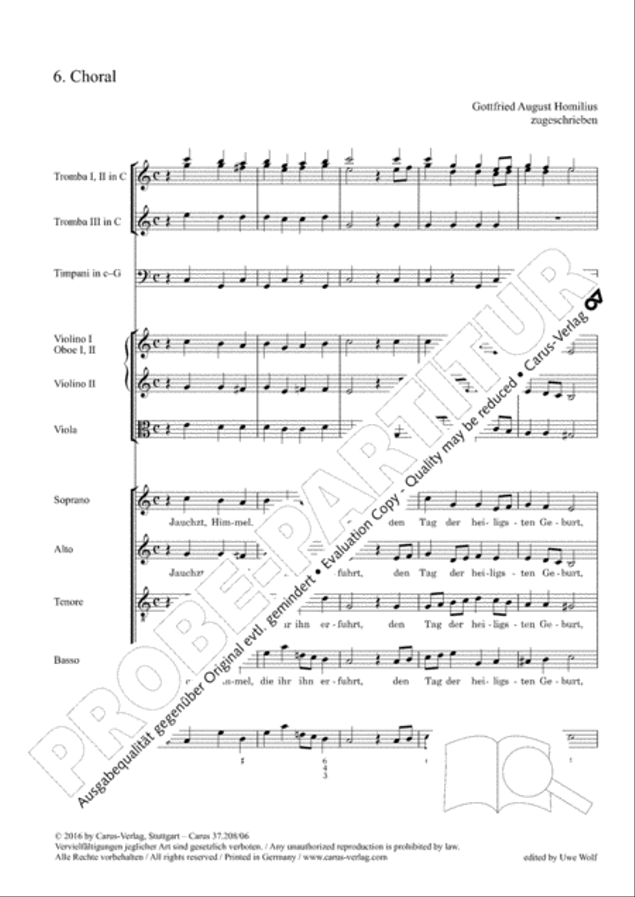 Ein hoher Tag kommt/Schlusschoral 4-Part scores gallery preview page 3