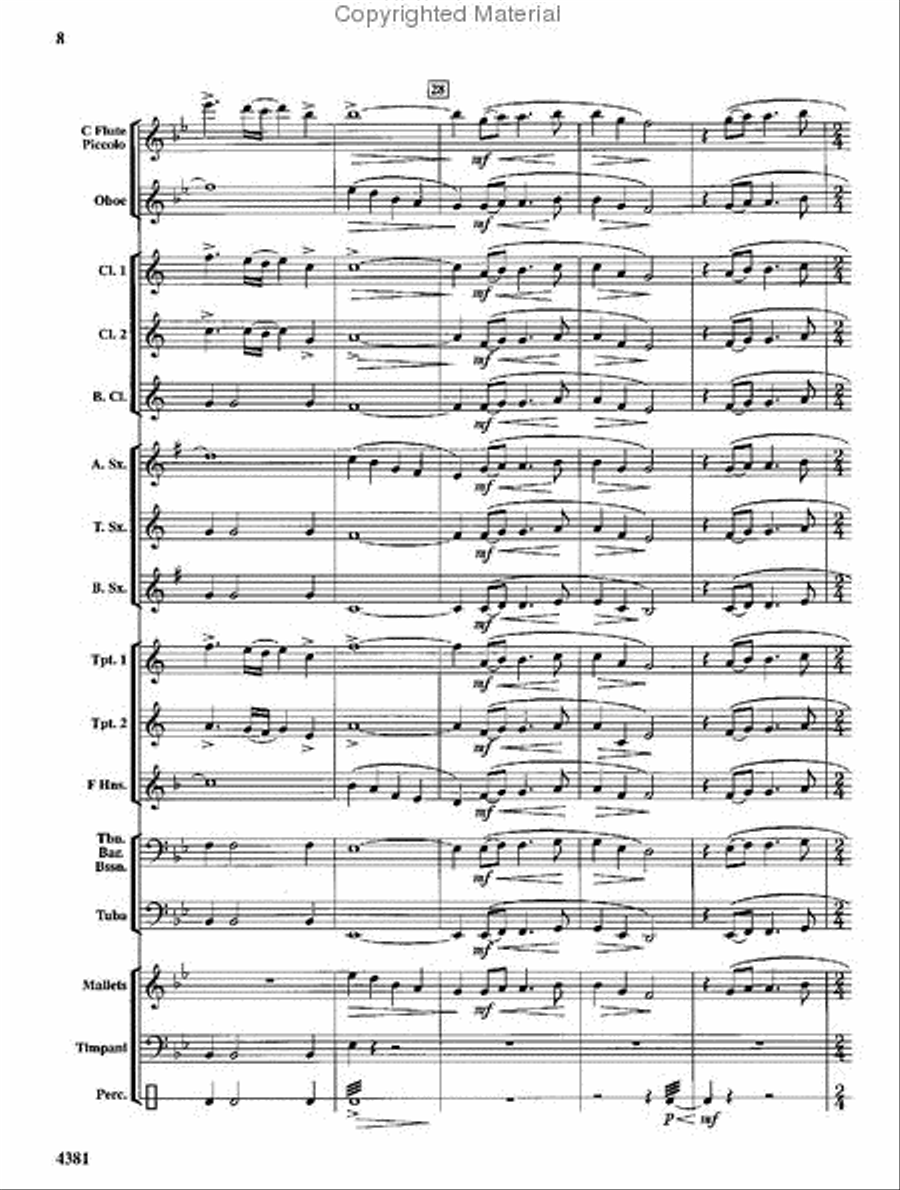 A Hymn of Peace Concert Band scores gallery preview page 7