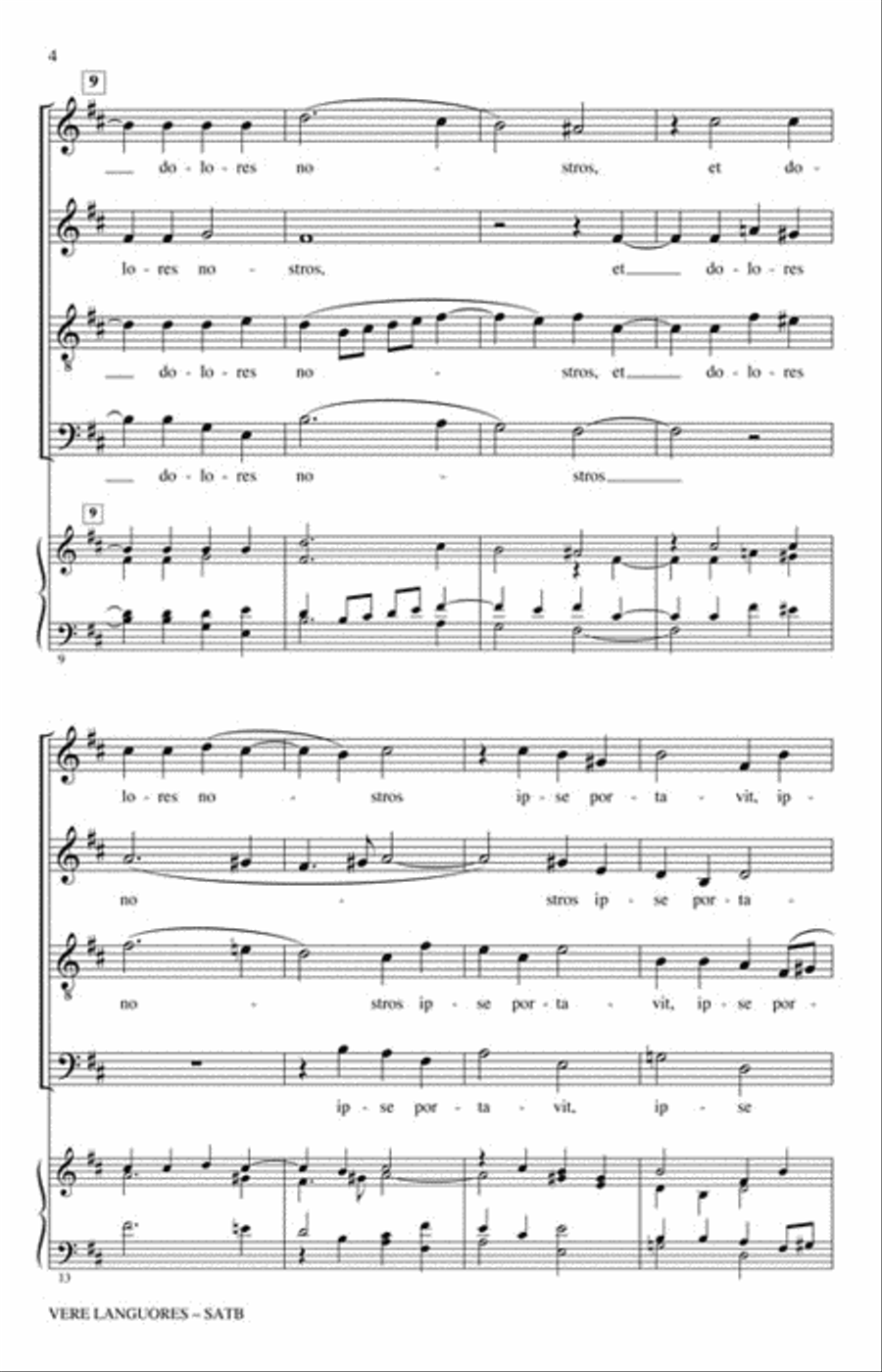 Vere Languores 4-Part scores gallery preview page 3