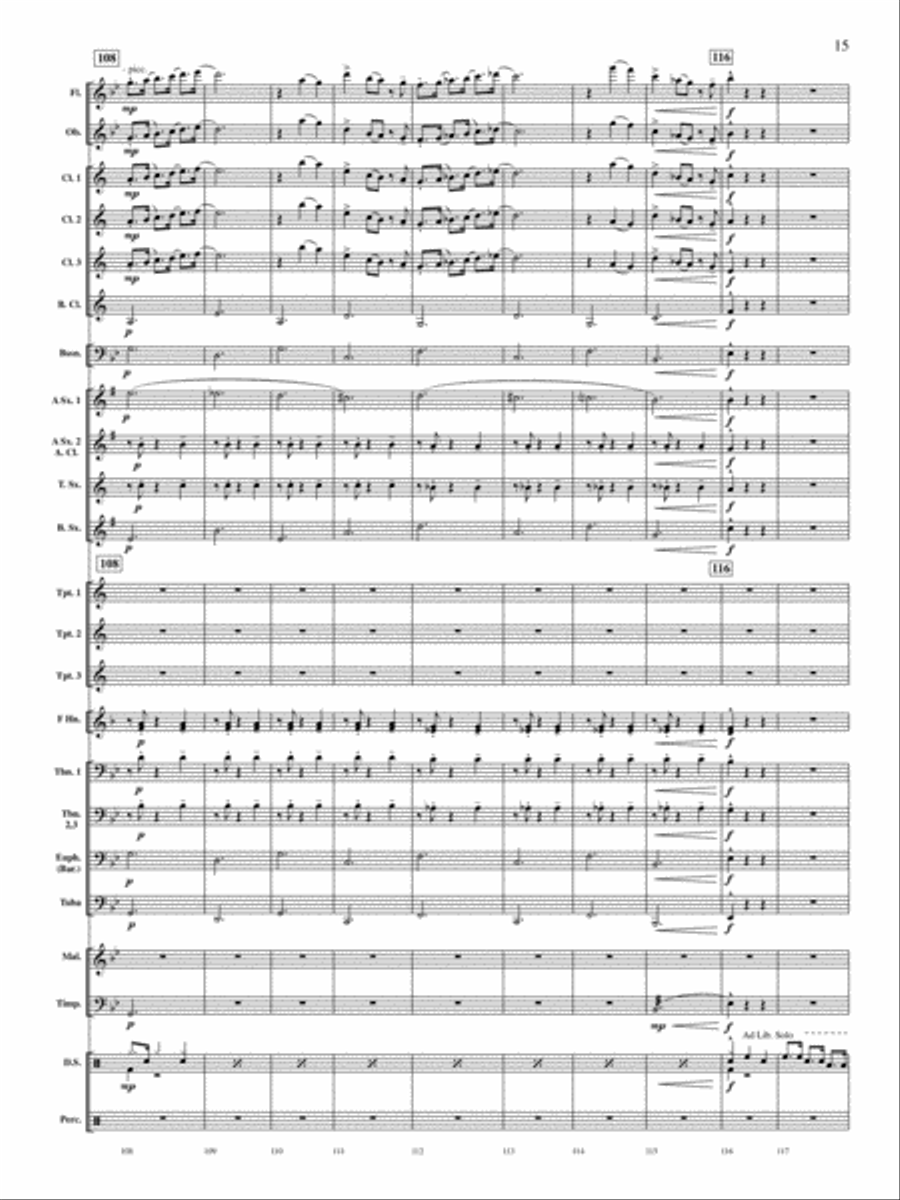 Concerto for Drum Set and Concert Band Concert Band scores gallery preview page 14