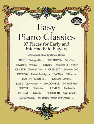 Book cover for Easy Piano Classics -- 97 Pieces for Early and Intermediate Players