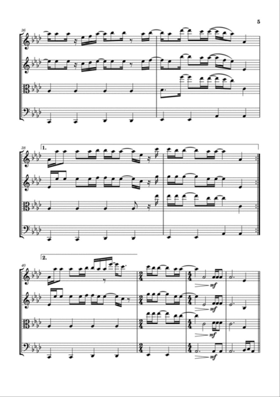 Goodness Of God String Quartet scores gallery preview page 6
