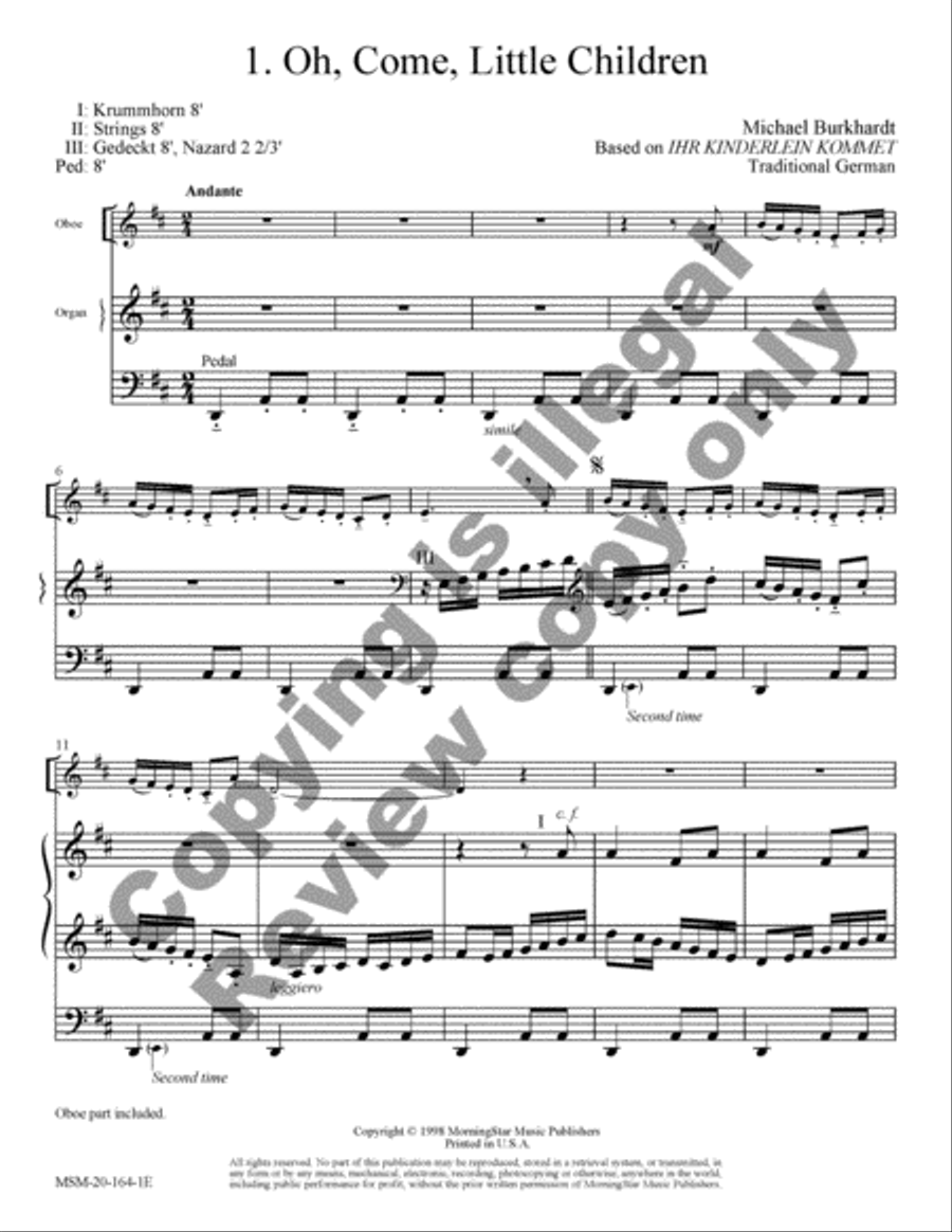 Three Carols for Oboe and Organ Oboe scores gallery preview page 8