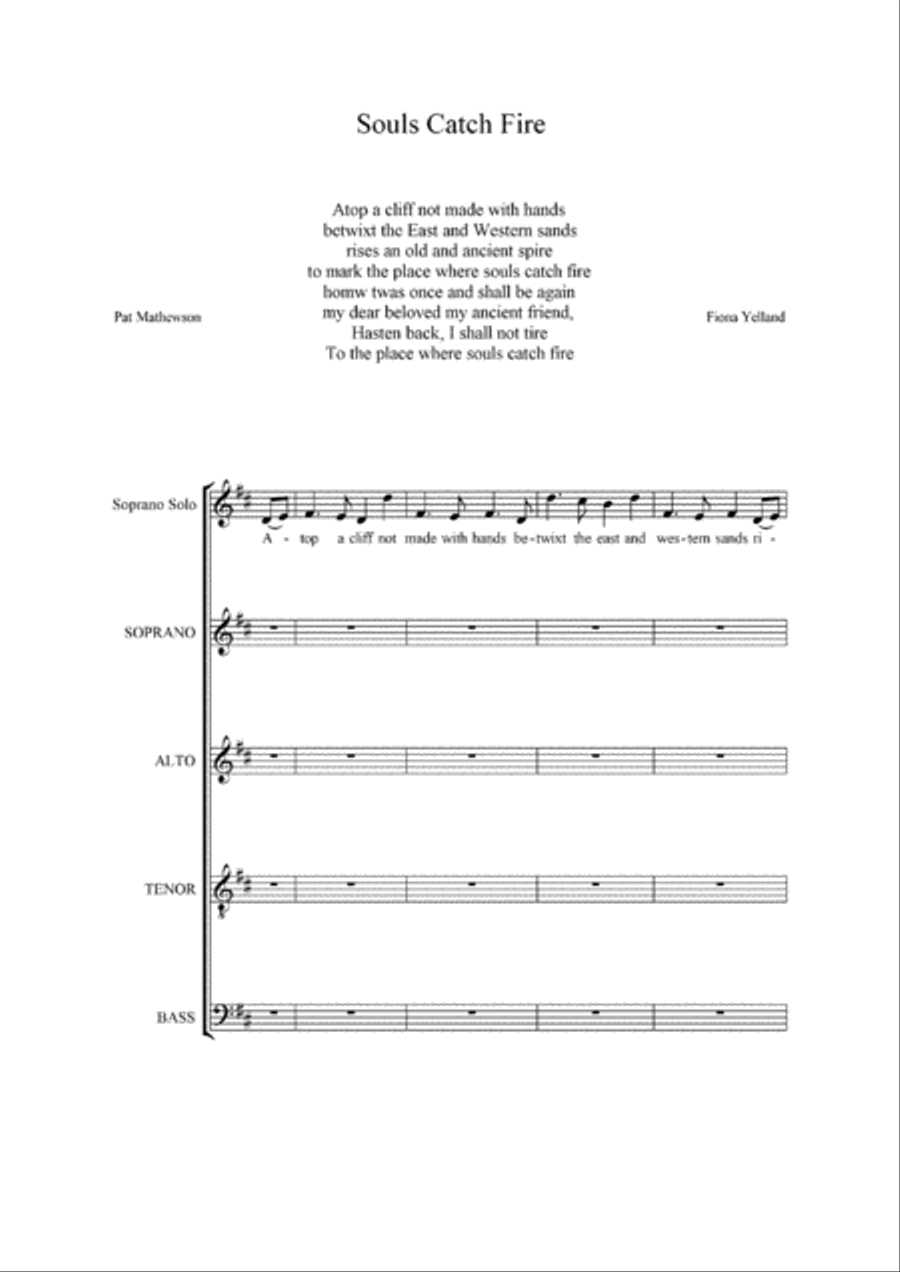 Souls Catch Fire 4-Part scores gallery preview page 1
