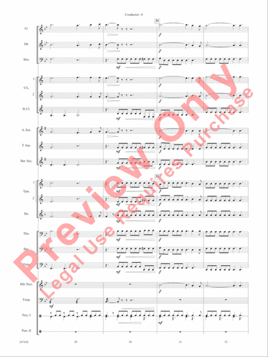 O Holy Night (Cantique de Noel) Concert Band scores gallery preview page 10
