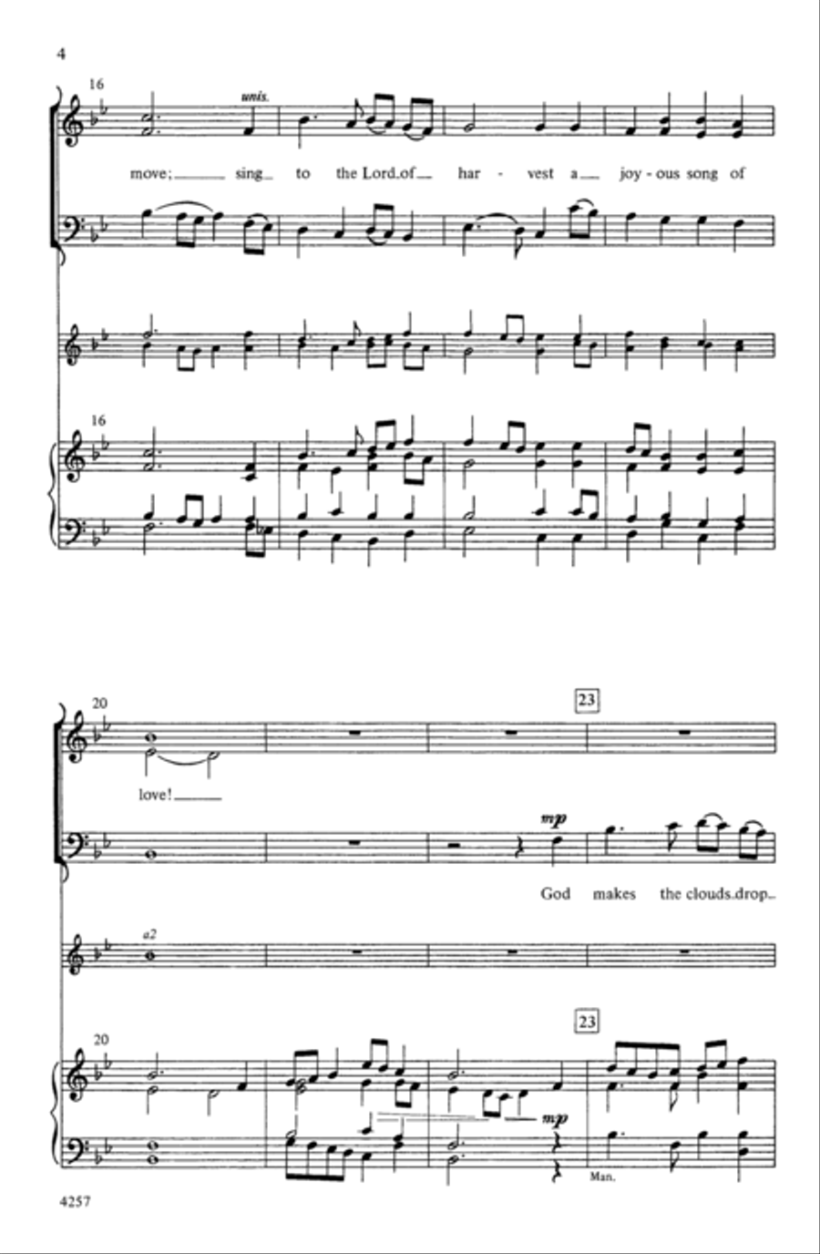 Sing to the Lord of Harvest 3-Part scores gallery preview page 4