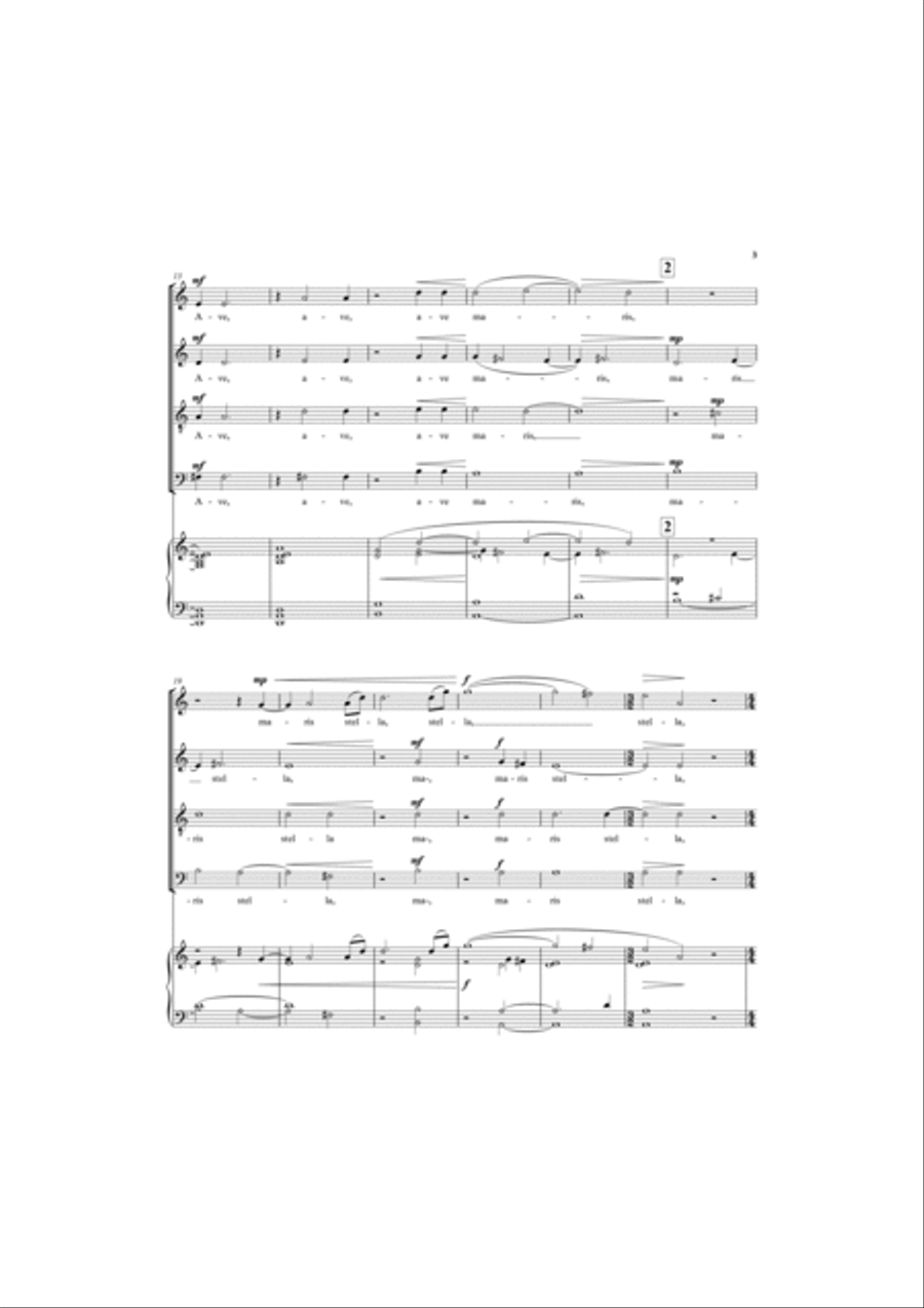 Ave maris stella 4-Part scores gallery preview page 3