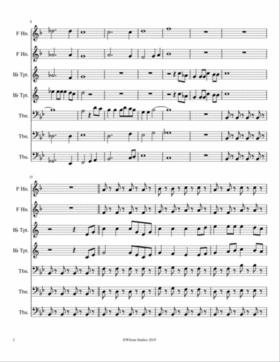 Are You Washed in the Blood? Brass Ensemble scores gallery preview page 2