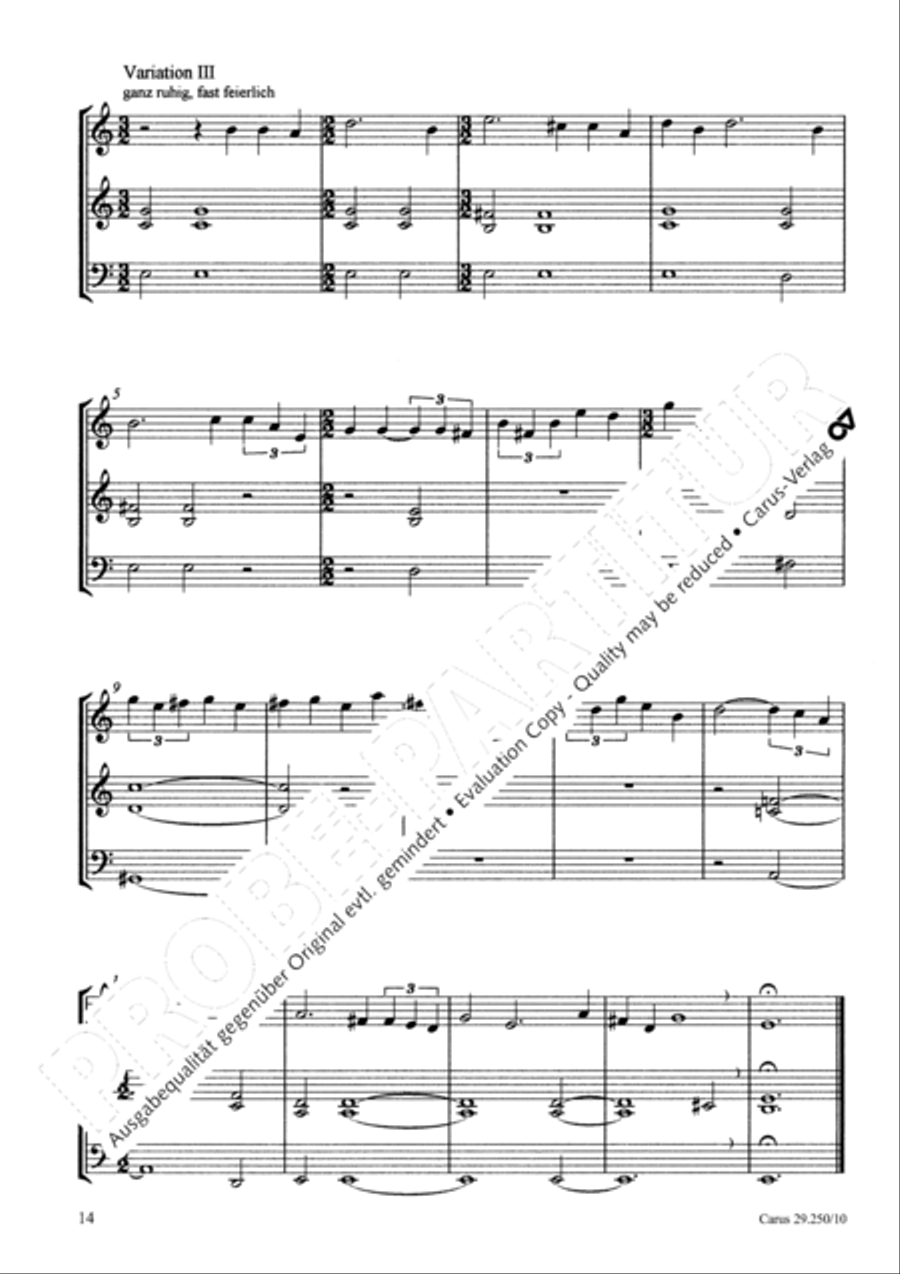 Kleine Trios BoWV 250.1 Performance Score scores gallery preview page 17