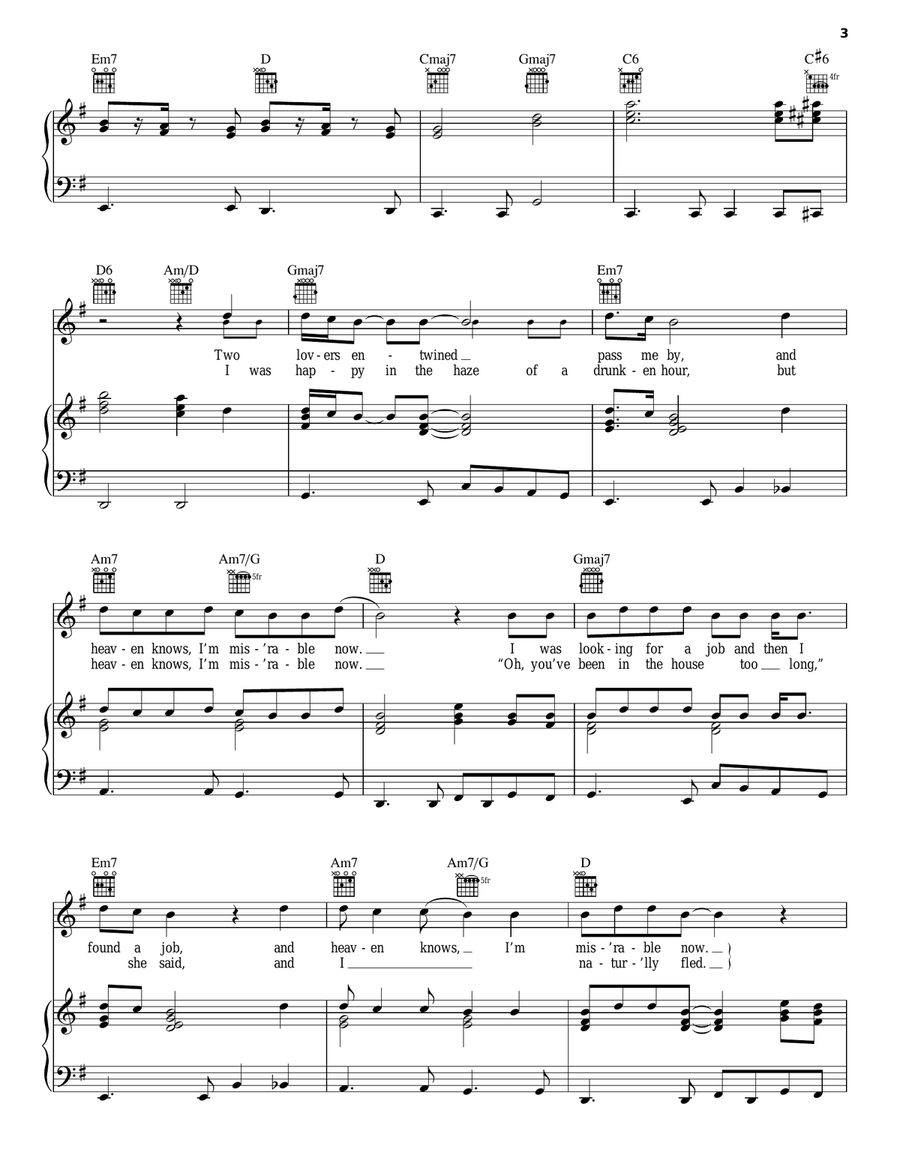 Heaven Knows I'm Miserable Now Piano, Vocal, Guitar scores gallery preview page 3