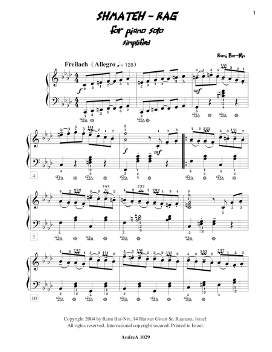 Shmateh-Rag Small Ensemble scores gallery preview page 1