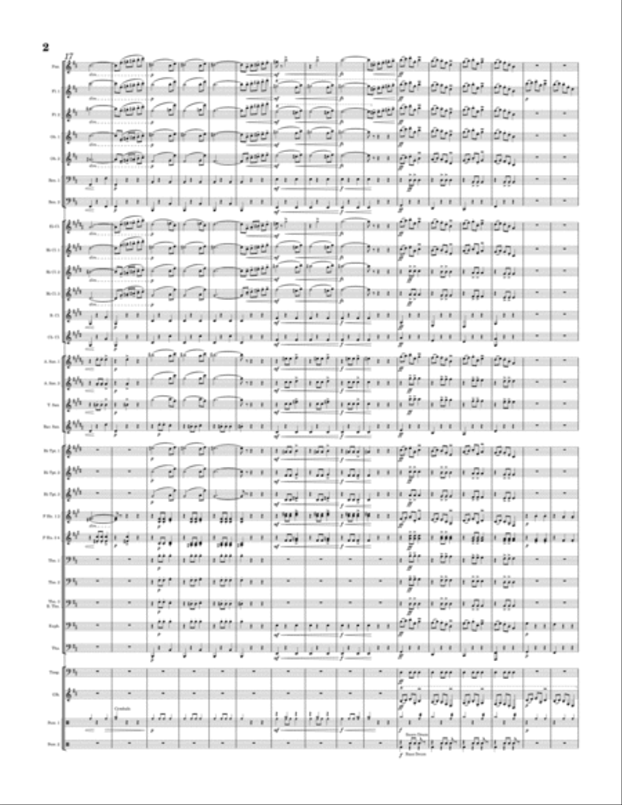Slavonic Dances, Op. 46, No. 6 (Sousedská in D Major) Concert Band scores gallery preview page 2