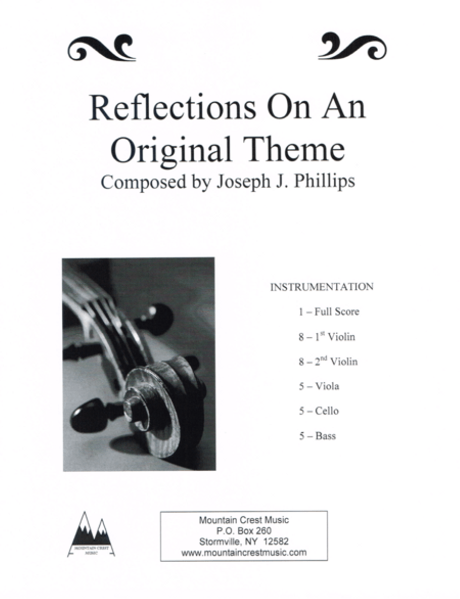 Reflections on an Original Theme-score String Orchestra scores gallery preview page 1