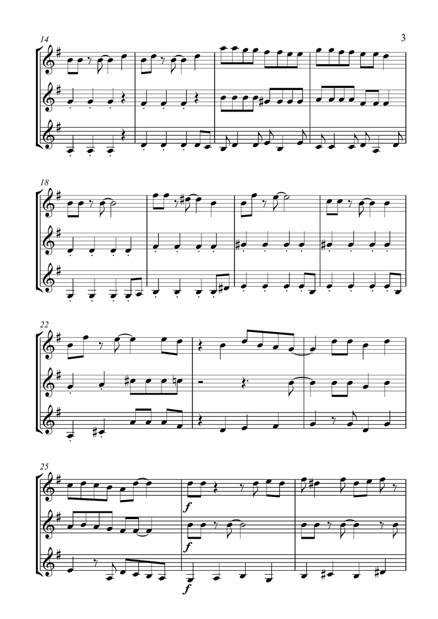 Basin Street Blues Woodwind Trio scores gallery preview page 3