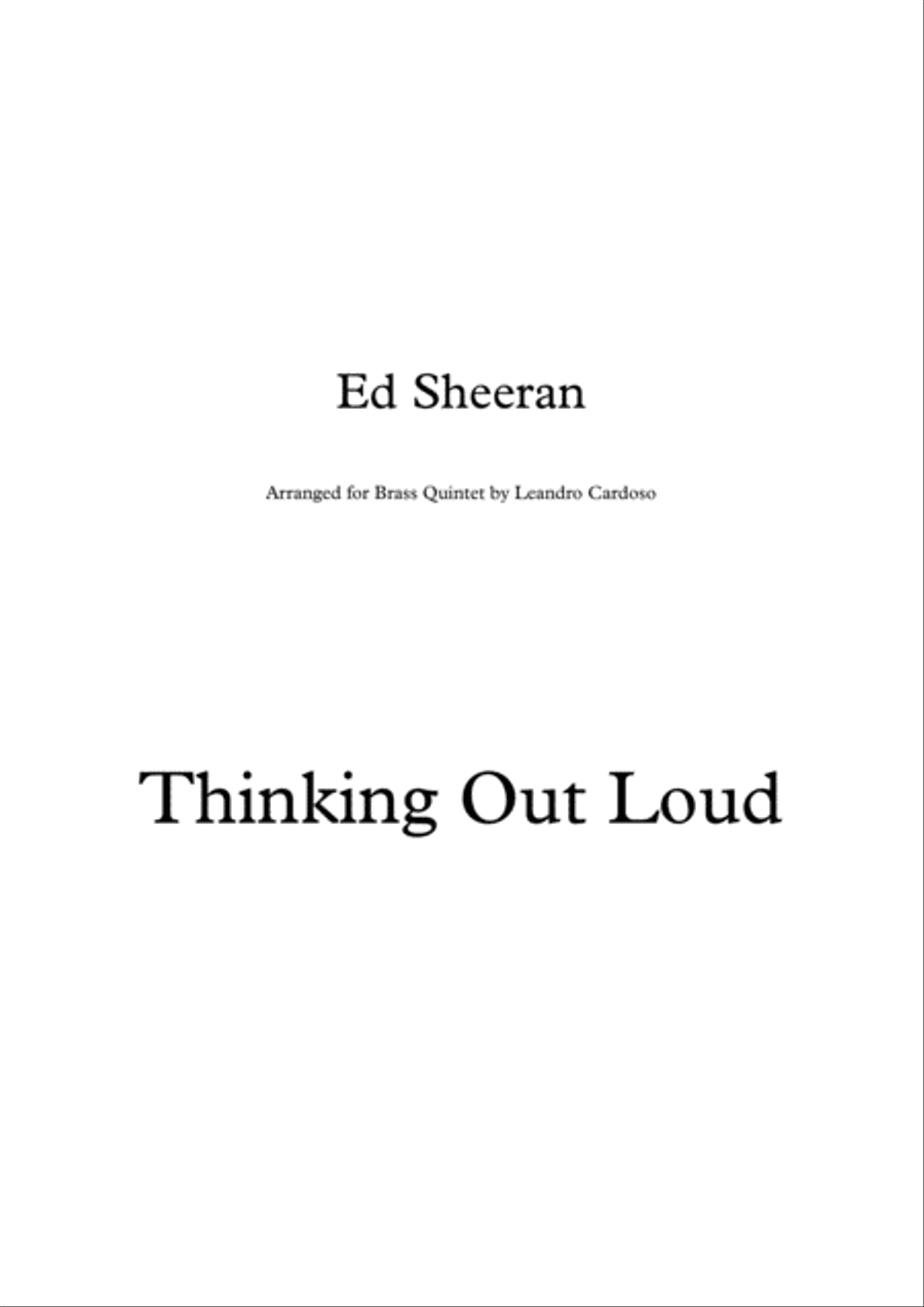 Thinking Out Loud Thinking Out Loud Small Ensemble scores gallery preview page 1