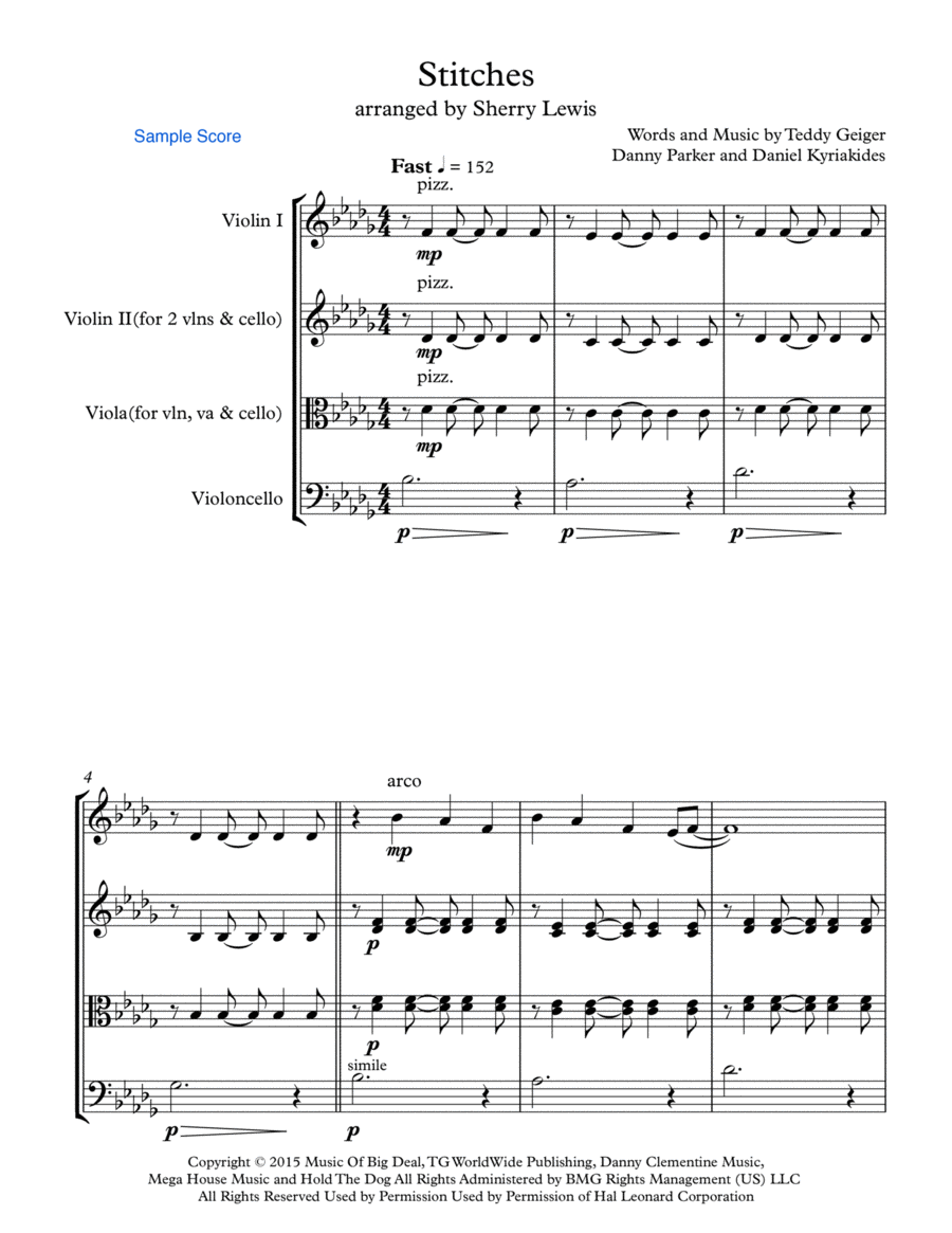 Stitches String Trio scores gallery preview page 1