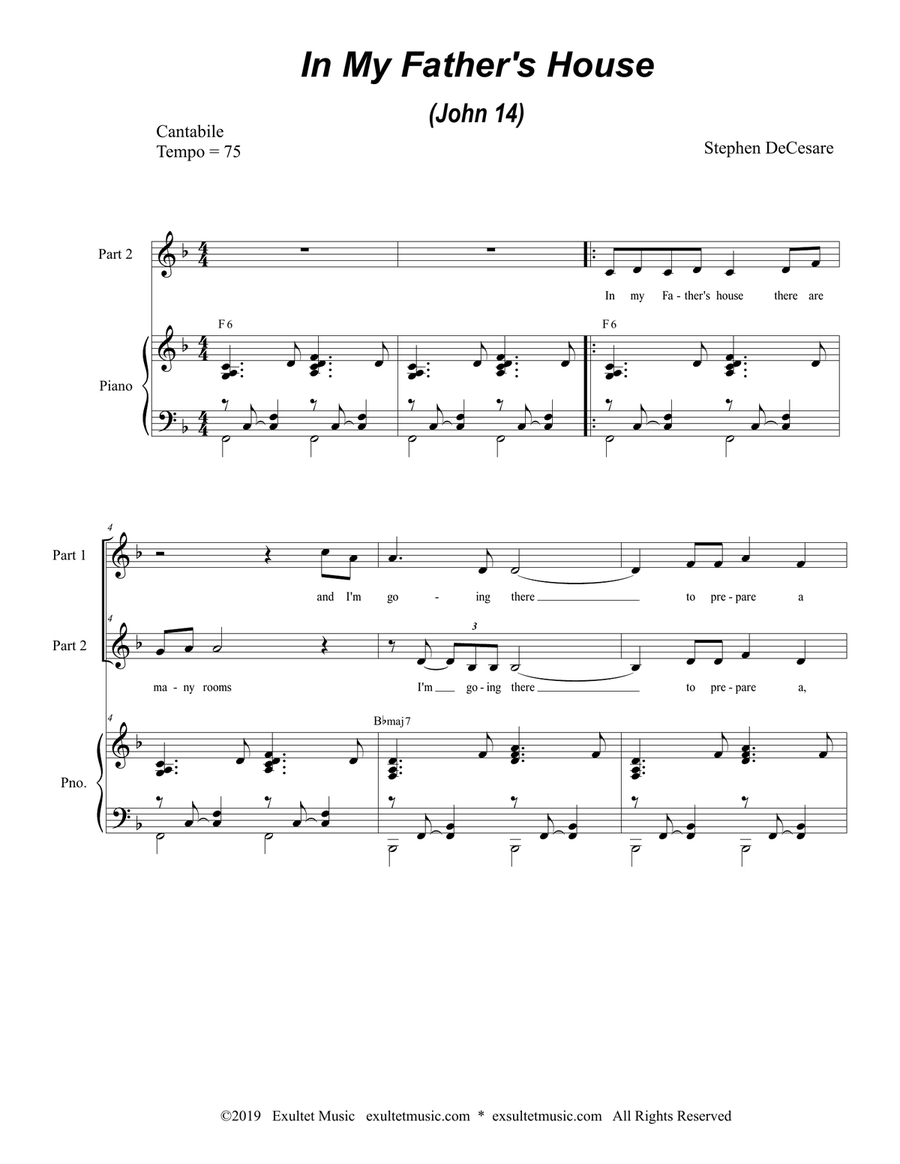 In My Father's House (John 14) (2-part choir)