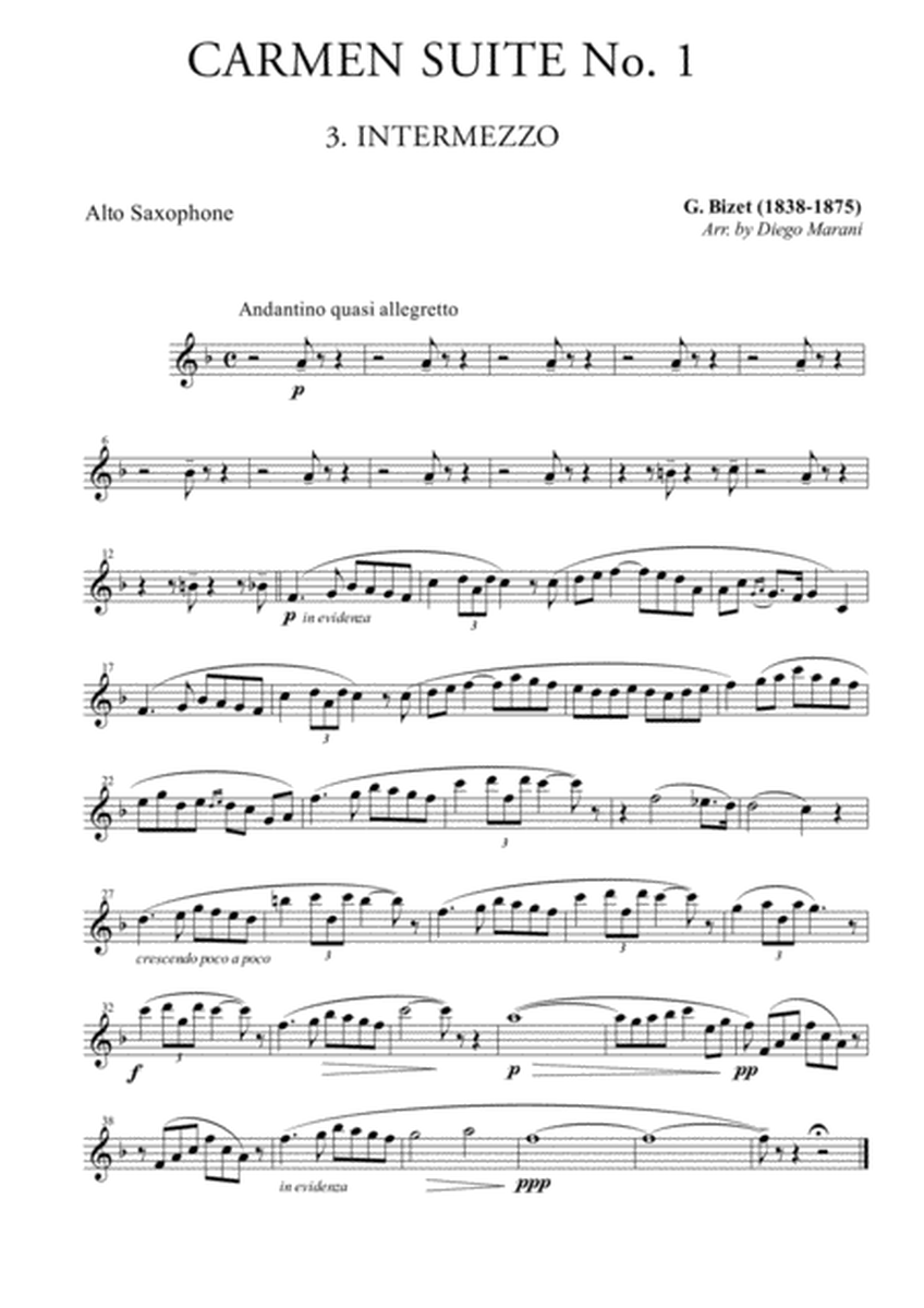 Intermezzo from "Carmen Suite" for Saxophone Quartet image number null
