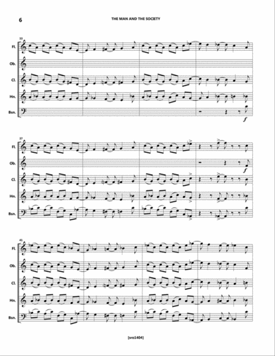 The Man And The Society Woodwind Quintet scores gallery preview page 6