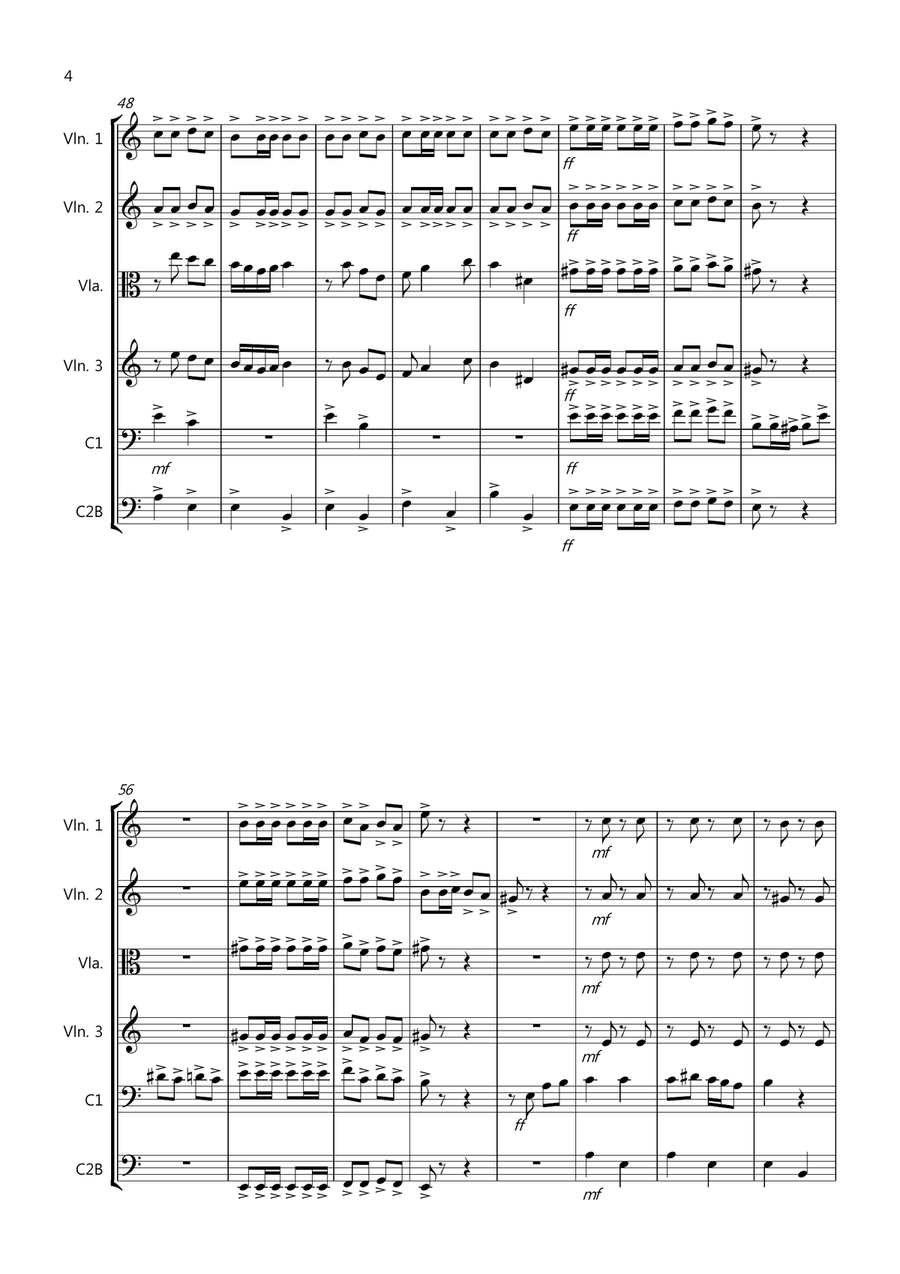 Flamenco Fantastico for String Orchestra Flamenco Fantastico for String Orchestra String Quartet scores gallery preview page 4