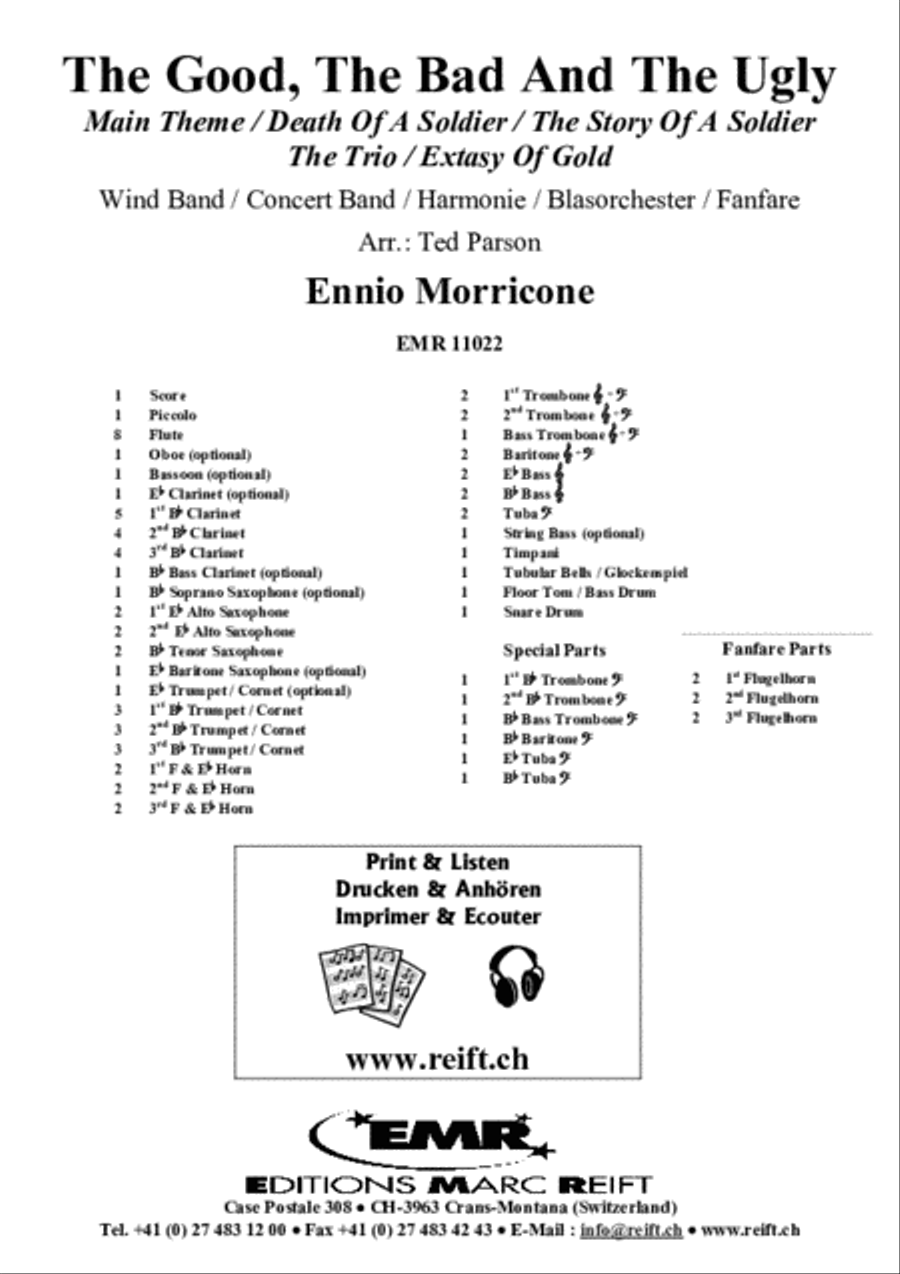 The Good, The Bad And The Ugly Concert Band scores gallery preview page 2