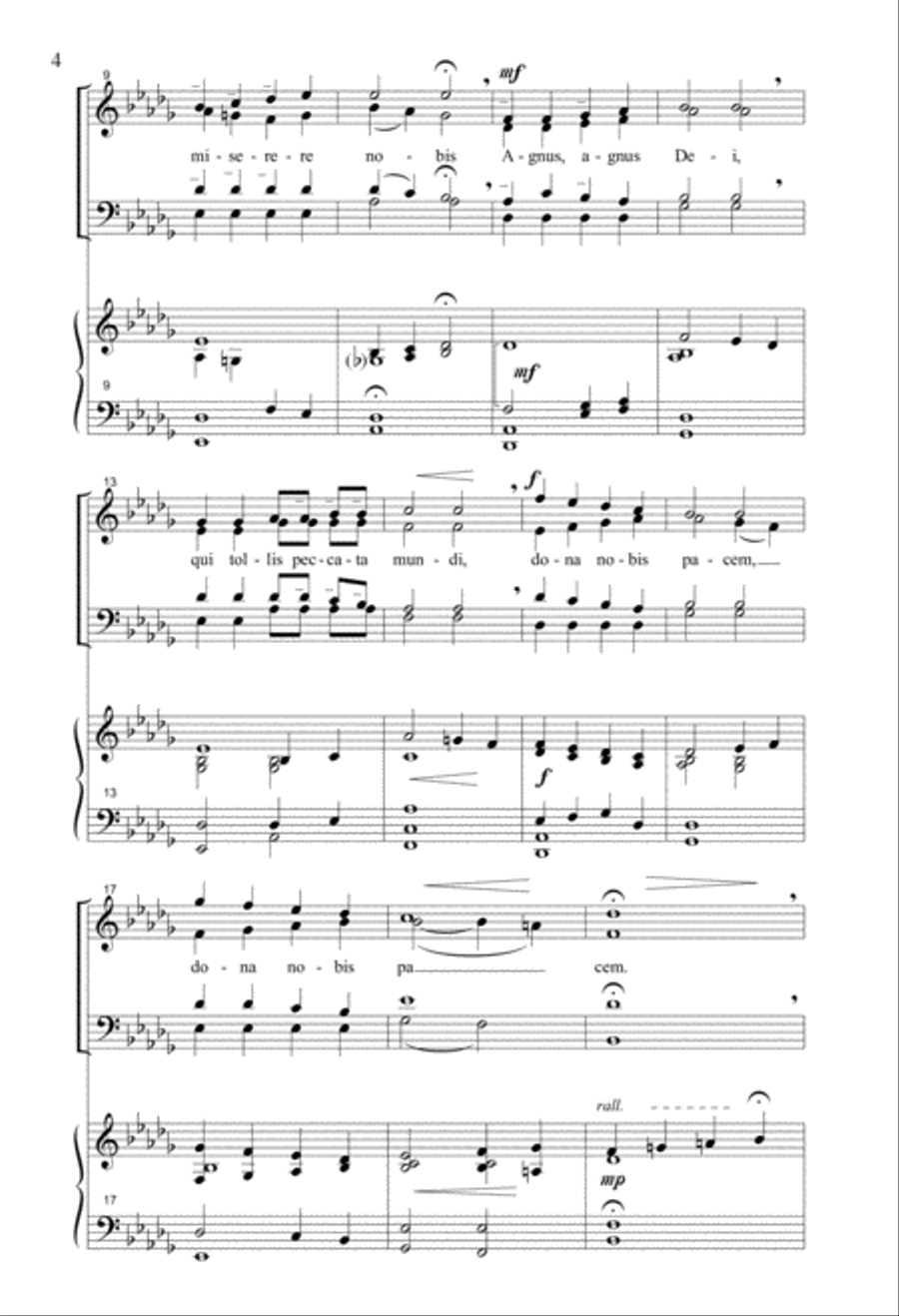 Agnus Dei 4-Part scores gallery preview page 2