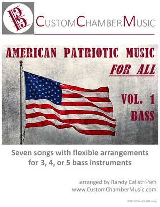 Book cover for American Patriotic Music for All, Volume 1 (for bass instruments)
