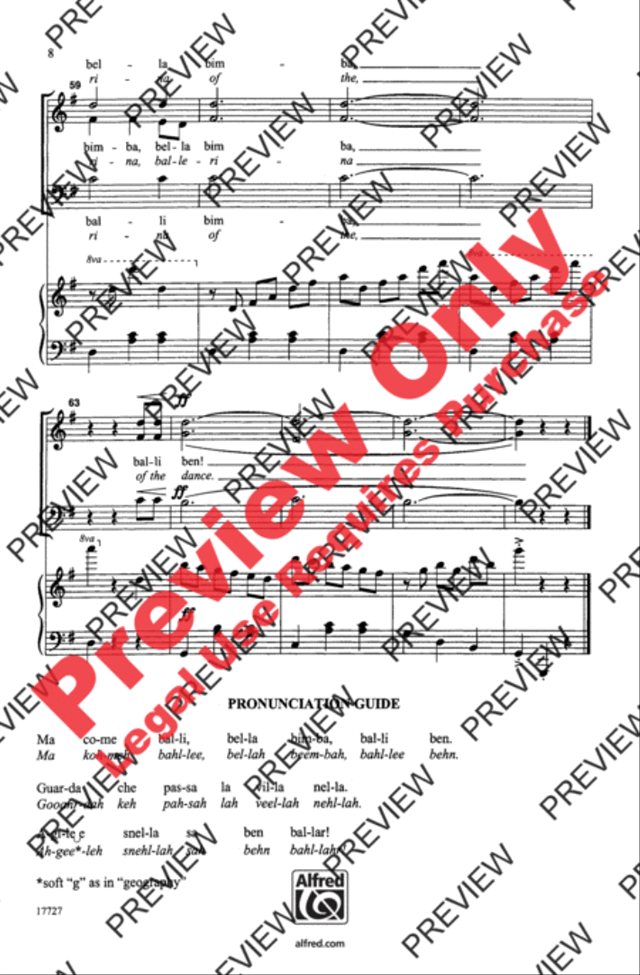 Ma Bella Bimba 3-Part scores gallery preview page 8