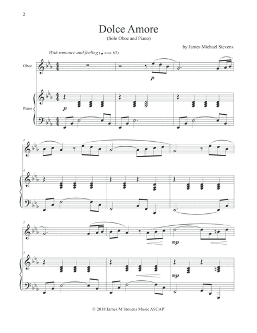 Dolce Amore - Oboe & Piano Piano scores gallery preview page 2