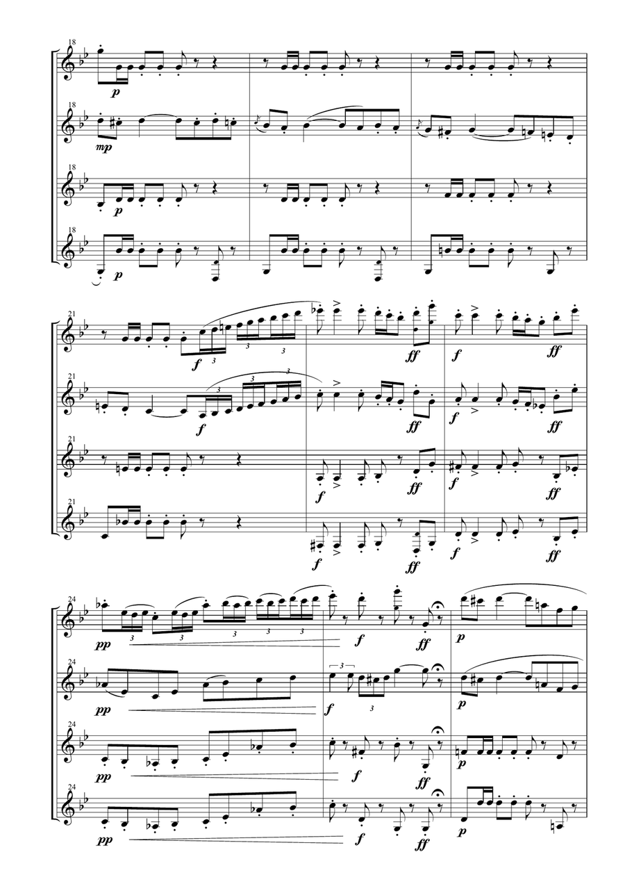 Toreador's Song from "Carmen Suite No. 2" for Clarinet Quartet image number null