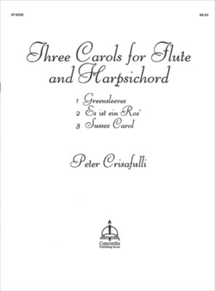 Book cover for Three Carols for Flute and Harpsichord