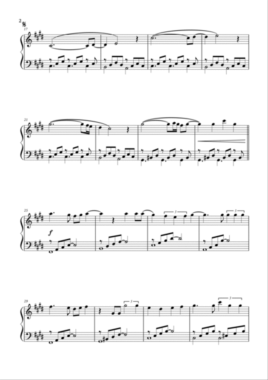 Million Years Ago Piano Solo scores gallery preview page 2