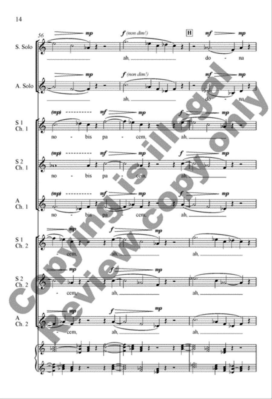 Dona nobis pacem SSA scores gallery preview page 33