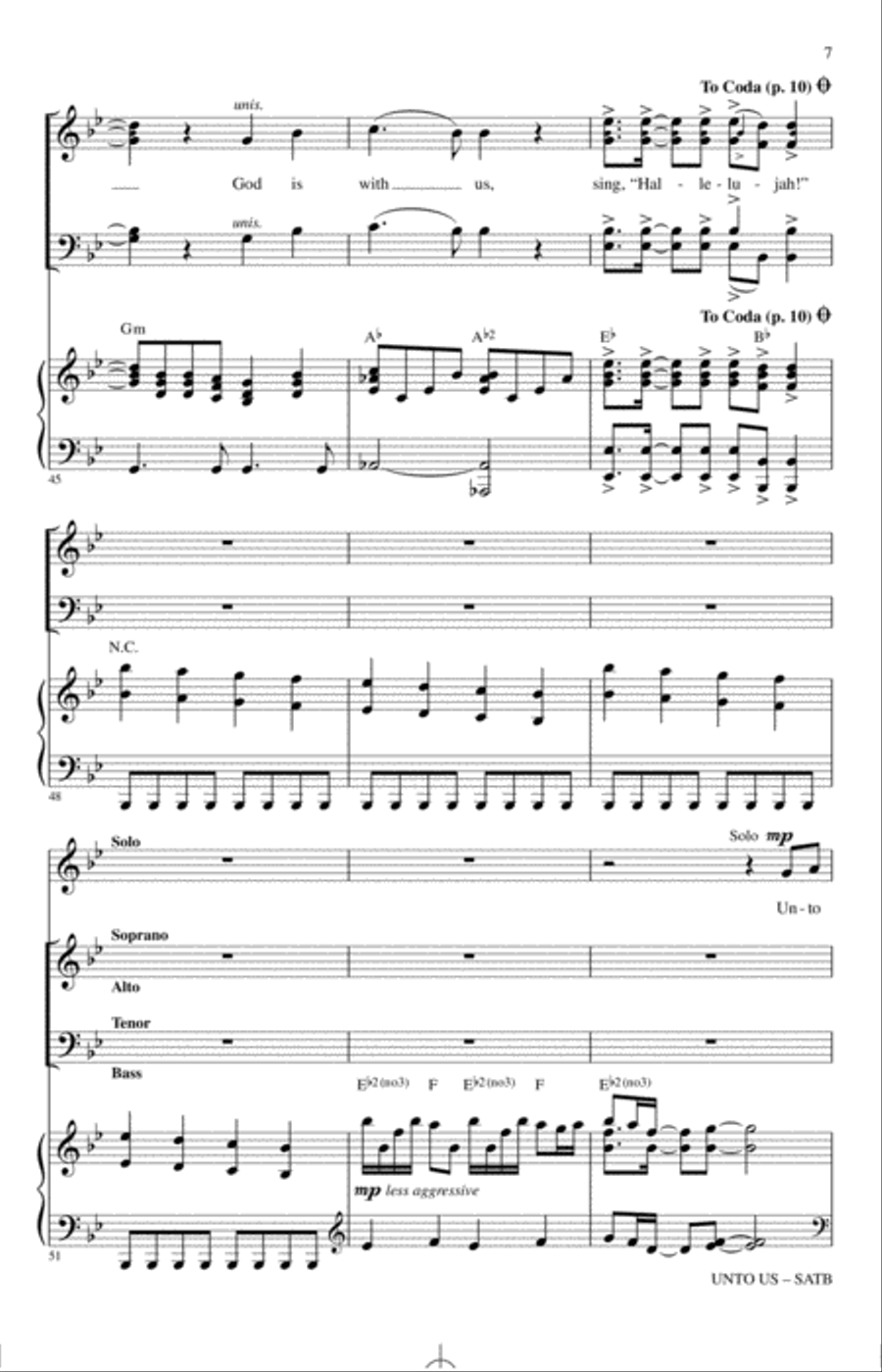 Unto Us Unto Us 4-Part scores gallery preview page 6