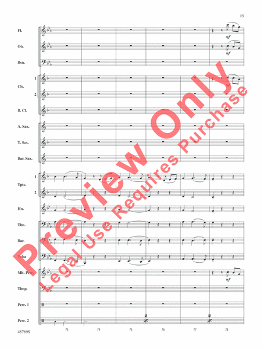 Images of Spain Concert Band scores gallery preview page 15