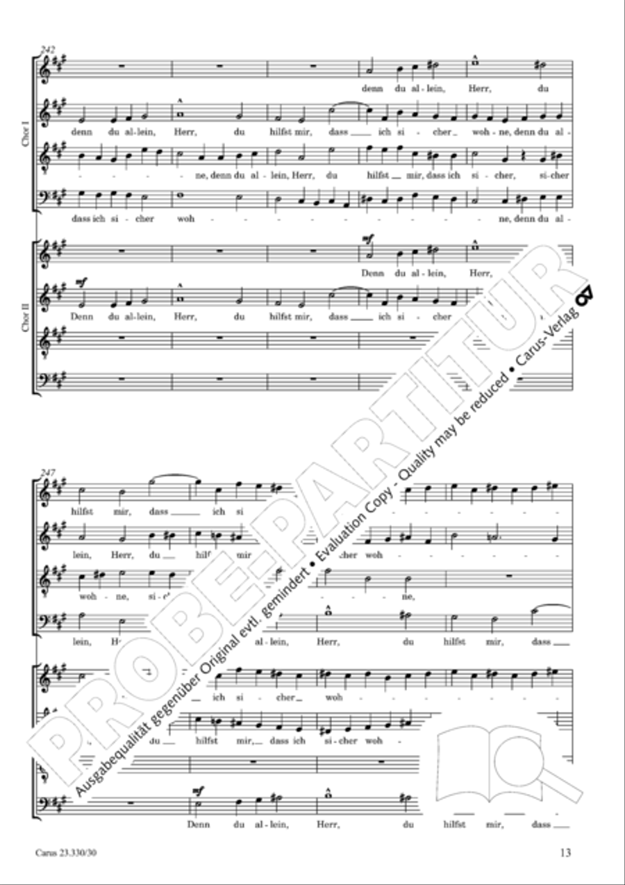 Even in the midst of life (Mitten wir im Leben sind) 4-Part scores gallery preview page 14