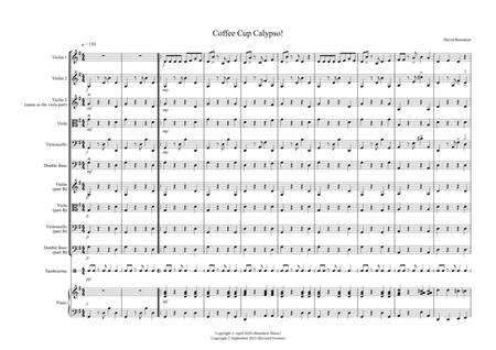 Coffee Cup Calypso! for Beginning and Advanced String Orchestra image number null