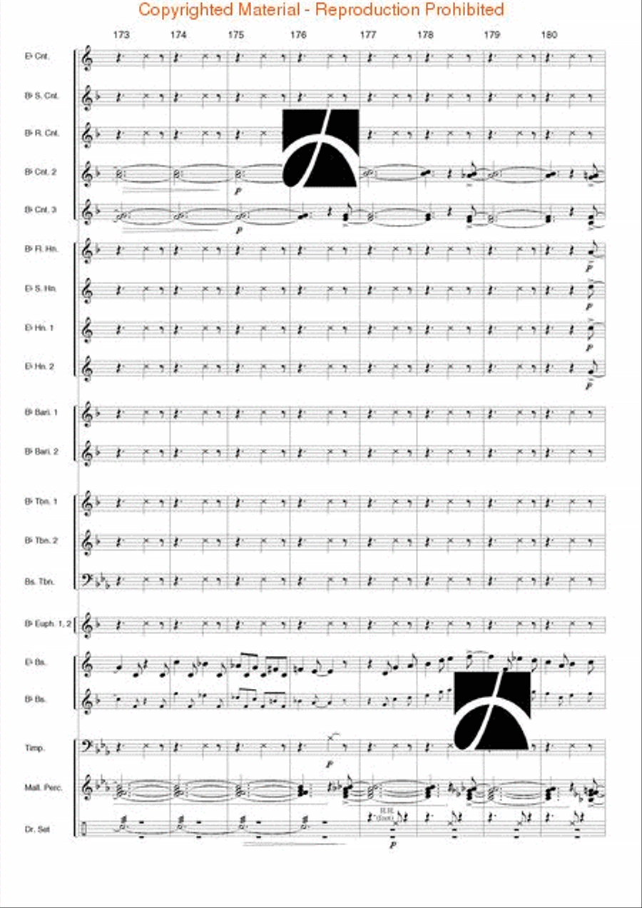 Marching Blues Marching Blues Concert Band scores gallery preview page 24
