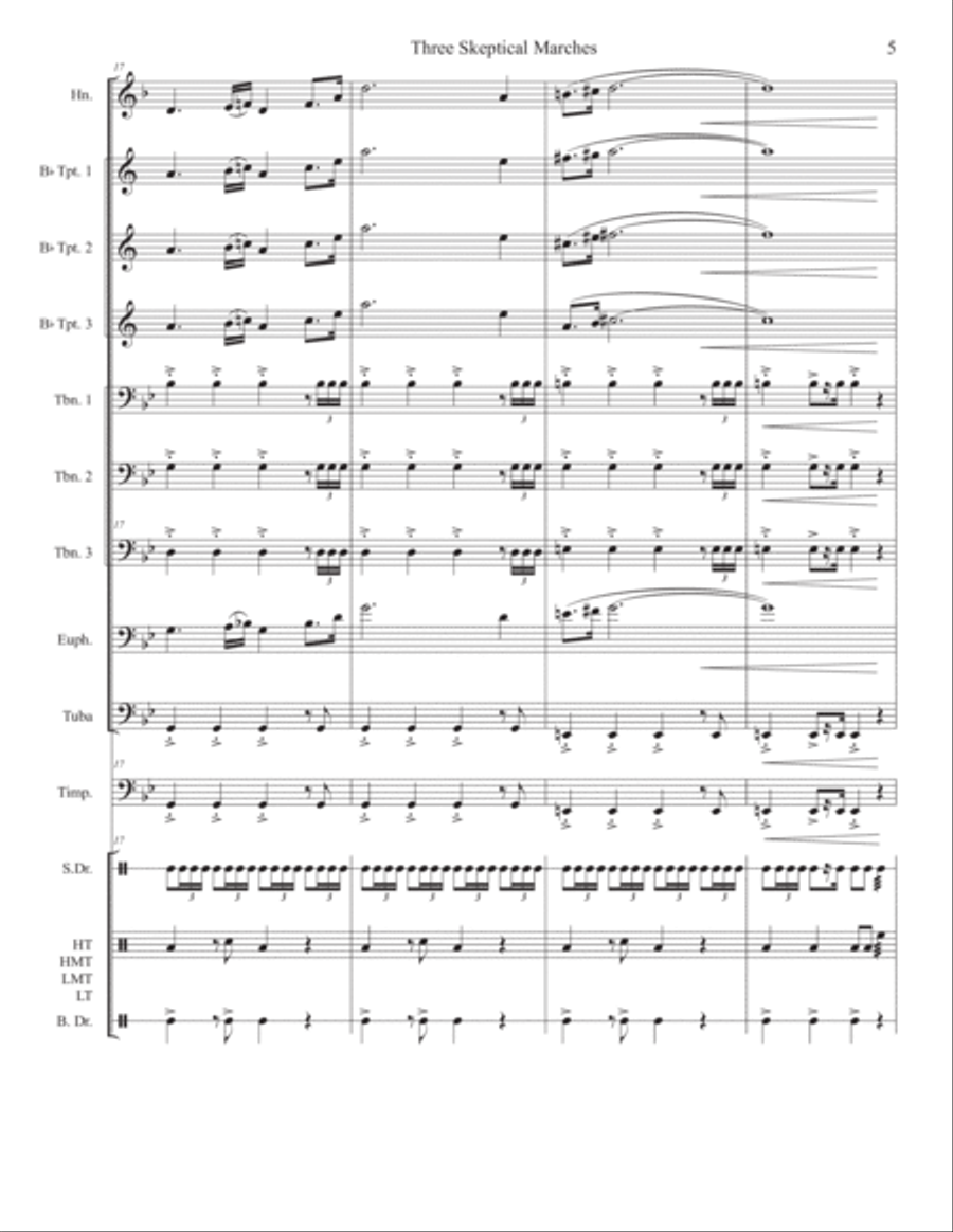 Three Skeptical Marches For Brass Ensemble and Drums