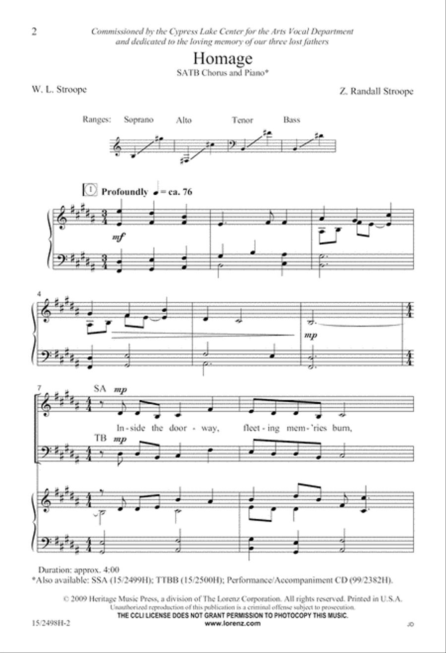 Homage 4-Part scores gallery preview page 3