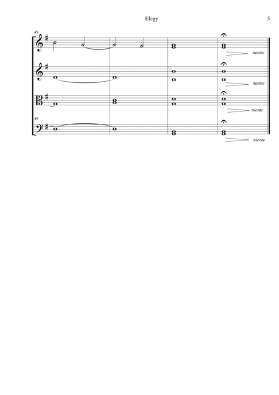 'Elegy' String Quartet scores gallery preview page 5