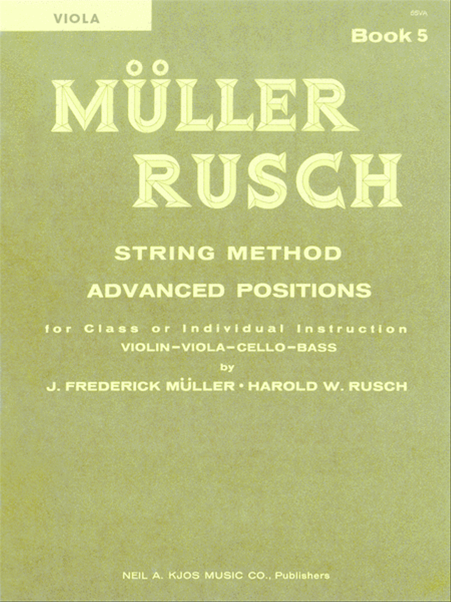Muller-Rusch String Method Book 5 - Violin by Harold W. Rusch Chamber Orchestra - Sheet Music