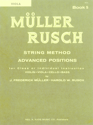 Book cover for Muller-Rusch String Method Book 5 - Violin