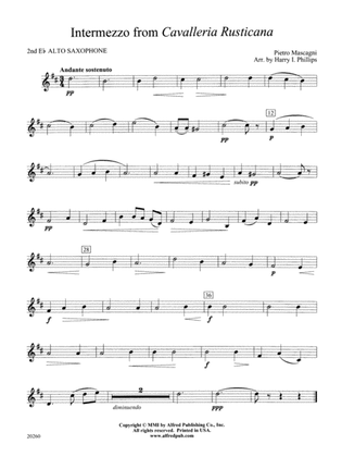 Intermezzo from Cavalleria Rusticana: 2nd E-flat Alto Saxophone